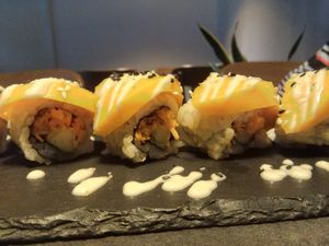Fresh seasonal mango rolls at Kusa Japanese Vegan- Bukit Bintang in Kuala Lumpur