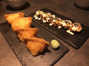 Inari tofu and global warming maki. at Kusa Japanese Vegan- Bukit Bintang in Kuala Lumpur