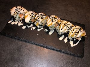 Mango sushi at Kusa Japanese Vegan- Bukit Bintang in Kuala Lumpur