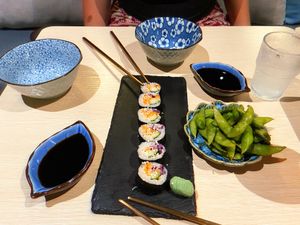 Rainbow roll at Kusa Japanese Vegan- Bukit Bintang in Kuala Lumpur