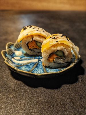 Golden age sushi at Kusa Japanese Vegan- Bukit Bintang in Kuala Lumpur