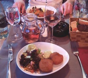 Vegan cheese & ham kroket 🥗 at Brasserie de Kolonie  in Antwerpen