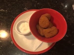 Unlimited nuggets on promotion with garlic mayo at Frankie & Benny's in Dudley