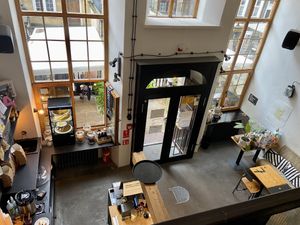 Interior from 1st floor at Drukarnia in Gdansk
