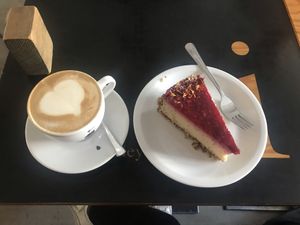 Vegan cheesecake  at Drukarnia in Gdansk