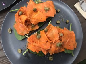 Not salmon on rye  at Hay Gurl in Indooroopilly