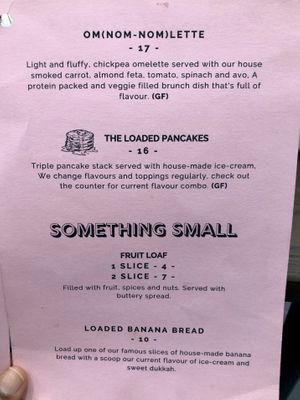 Menu at Hay Gurl in Indooroopilly