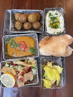 Mixed mezze platter   at Damascena Coffee House - Temple Row in Birmingham