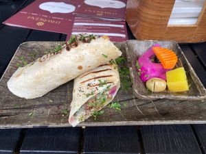 Falafel flatbread wrap  at Damascena Coffee House - Temple Row in Birmingham