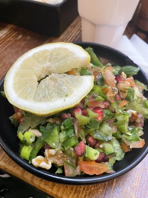 Zingy Turkish salad  at Damascena Coffee House - Temple Row in Birmingham