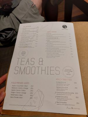 Menu at Zen Cafe in Mumbai