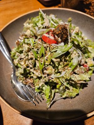 If you oreder Falafel bowl, ask for a lemon juice. Gets much better. at Zen Cafe in Mumbai