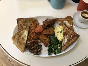Vegan breakfast  at Boston Tea Party in Solihull