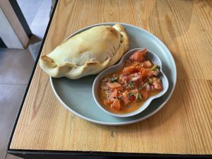 empanadas from the chilean pop up  at Yummy Mummy Vegan Bistro in Berlin