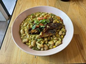 bean stew from the chilean pop up  at Yummy Mummy Vegan Bistro in Berlin