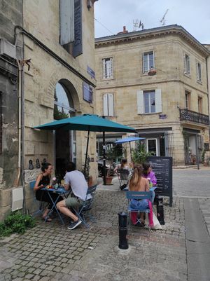 Outside at Monkey Mood in Bordeaux