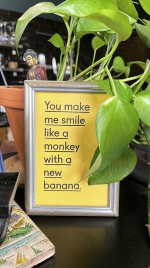 Sign  at Monkey Mood in Bordeaux