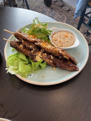 Chick'n satay  at Monkey Mood in Bordeaux