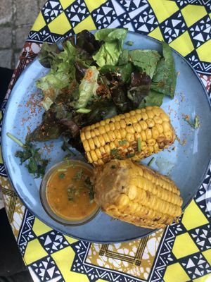 Sweetcorn with mango sauce  at Monkey Mood in Bordeaux