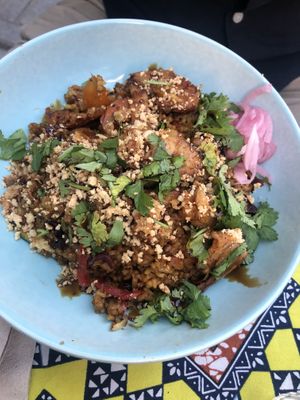 Nasi goreng with chickn   at Monkey Mood in Bordeaux