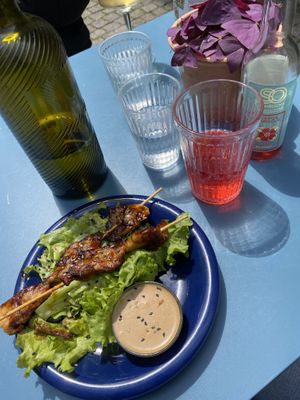 Chick’satay starter   at Monkey Mood in Bordeaux