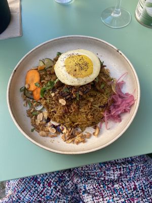 Vegan chicken nasi goreng   at Monkey Mood in Bordeaux