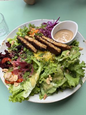 Salad with tempeh   at Monkey Mood in Bordeaux