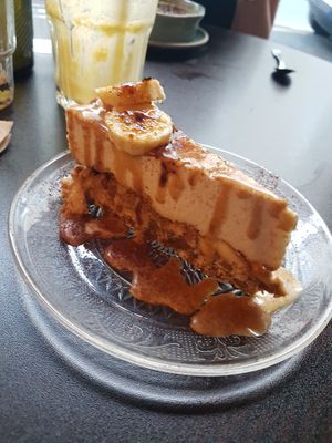 Bannoffee cheesecake. Look at it! Delicious. at Monkey Mood in Bordeaux