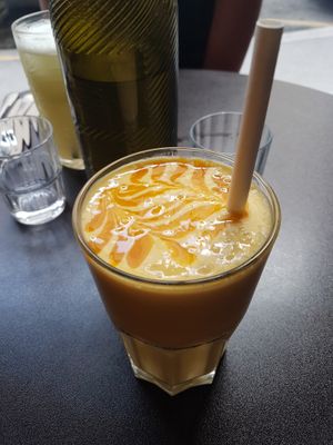 Mango Lassi. First lassi I have had.. wont be the last.  at Monkey Mood in Bordeaux