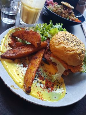 Kimchi burger. So much flavour.   at Monkey Mood in Bordeaux