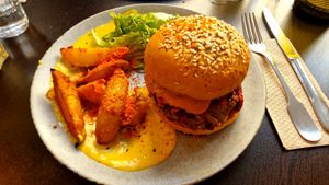 Kimchi burger at Monkey Mood in Bordeaux