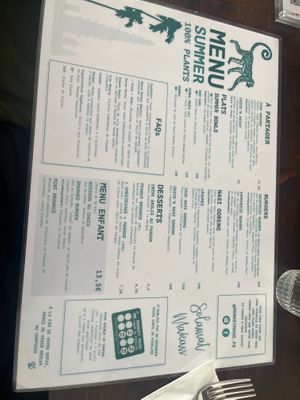 Menu 1 at Monkey Mood in Bordeaux