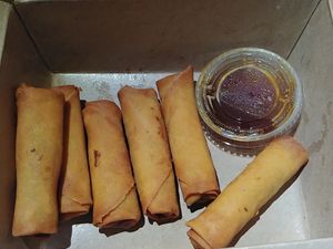 Spring rolls at Thai Vegan in Greer