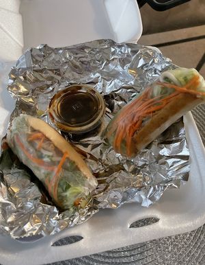 fresh spring rolls at Thai Vegan in Greer