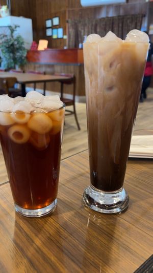 Sweet Tea and Thai iced coffee  at Thai Vegan in Greer