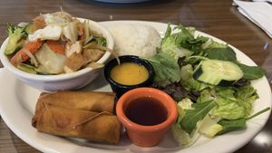 Stir fried veggies with tofu combo  at Thai Vegan in Greer