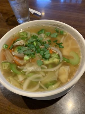 Wonton Noodle Soup at Thai Vegan in Greer