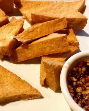 Golden tofu at Thai Vegan in Greer