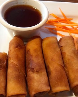 Spring rolls at Thai Vegan in Greer