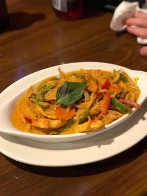 Red Curry with Soy "Shrimp" at Thai Vegan in Greer