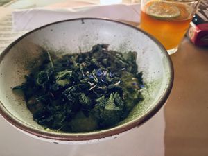 Wood Ear Mushroom Congee at Public Records in Brooklyn