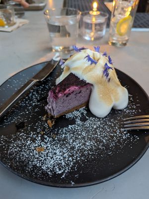 Tahini cheesecake, ten out of ten! at Public Records in Brooklyn