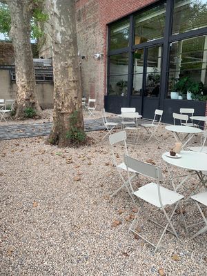 Huge garden seating  at Public Records in Brooklyn