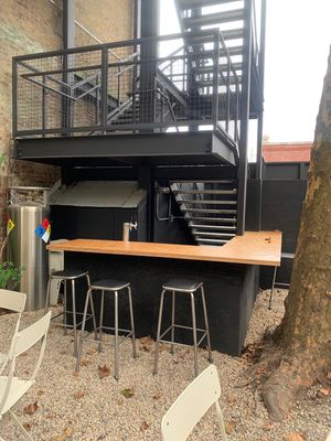 Bar outside  at Public Records in Brooklyn