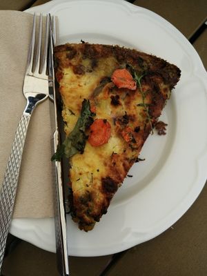 Quiche, yum. at Fer Cafe in Ceske Budejovice