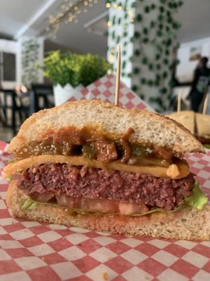 Mela burger  at Roots Veggie & Healthy Food in Barranquilla