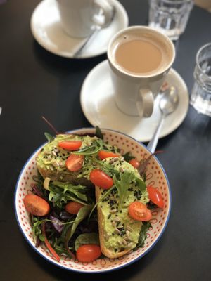 Smashed avocado  at Vegan Deva in Chester