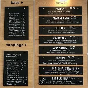 Açaí, pitaya and matcha bowls! at Palm Acai Cafe in Berkeley