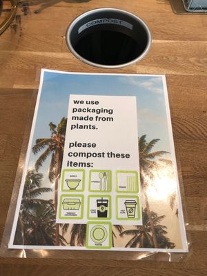 They compost : ) at Palm Acai Cafe in Berkeley