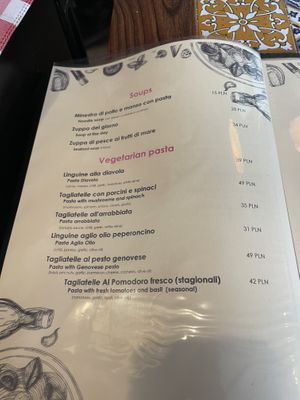 Vegetarian pasta section  at Boungiorno in Bydgoszcz